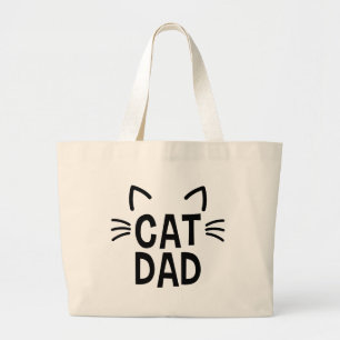 Bolso De Tela Gigante Papá Gato Con Oídos Y Whiskers