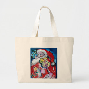 Bolso De Tela Gigante PAPÁ NOEL QUE JUEGA navidad del Musical del VIOL