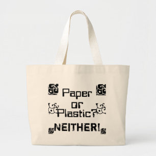 Bolso De Tela Gigante ¿Papel o plástico?