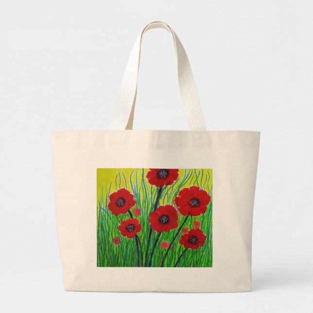 Bolso De Tela Gigante Papeles rojos (Frente)