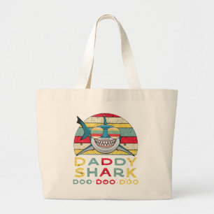 Bolso De Tela Gigante Papi vintage tiburón "Doo Doo Doo"