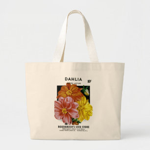 Bolso De Tela Gigante Paquete de semillas de Dahlia Vintage