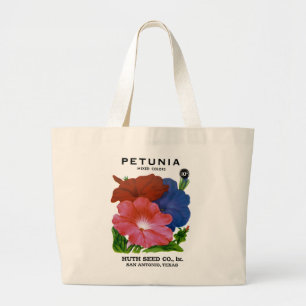 Bolso De Tela Gigante Paquete de Semillas de Petunia Vintage