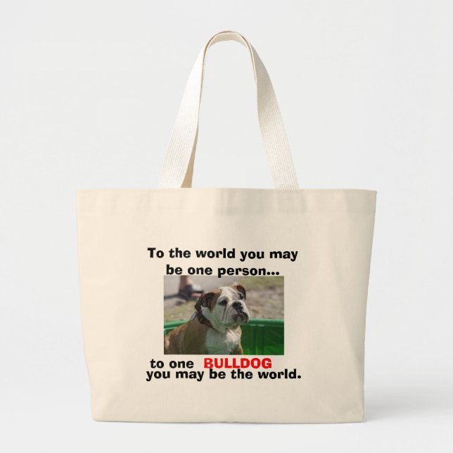 Bolso De Tela Gigante Para los amantes ingleses del bulldog (Frente)