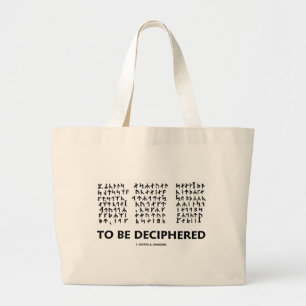 Bolso De Tela Gigante Para ser descifrado (criptograma rúnico de Jules