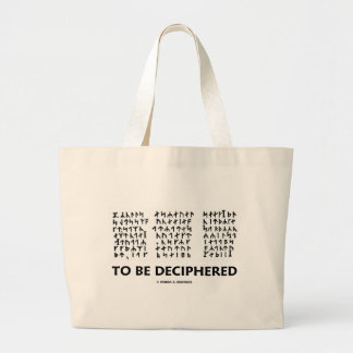 Bolso De Tela Gigante Para ser descifrado (criptograma rúnico de Jules