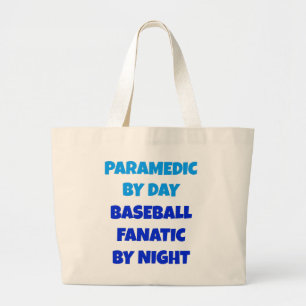 Bolso De Tela Gigante Paramédico fanático del béisbol