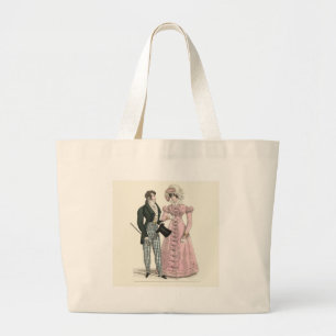 Bolso De Tela Gigante Pareja Boda Antigua 1823 Hombre Mujer Moda