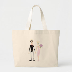 Bolso De Tela Gigante Pareja de matrimonio de campo humorística