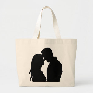 BOLSO DE TELA GIGANTE PAREJA ROMÁNTICA SILHOUETTE