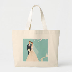 Bolso De Tela Gigante pares del boda