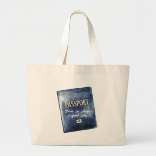 Bolso De Tela Gigante París es siempre una buena idea pasaporte azul