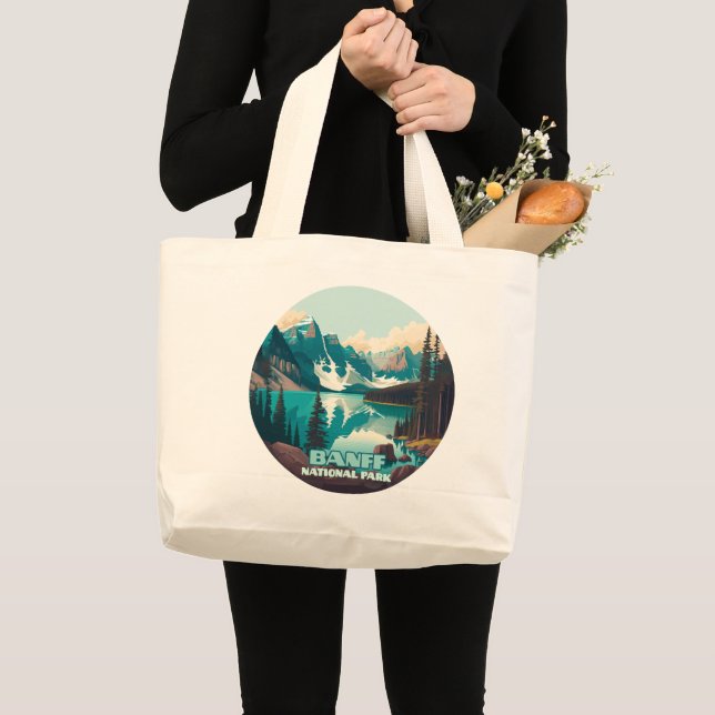 Bolso De Tela Gigante Parque nacional Banff Lago Moraine Retro (Anverso (producto))