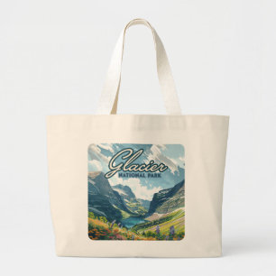 Bolso De Tela Gigante Parque nacional Glaciar Lago Montana Retro