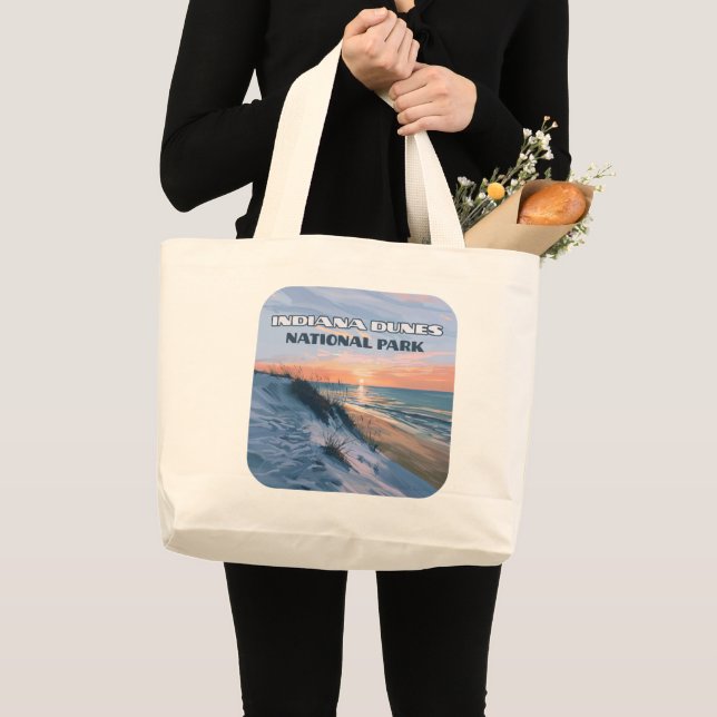 Bolso De Tela Gigante Parque nacional Indiana Dunes Lago Michigan (Anverso (producto))