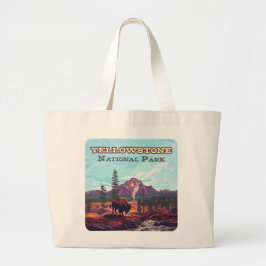 Bolso De Tela Gigante Parque nacional Yellowstone Wyoming Bison Geyser