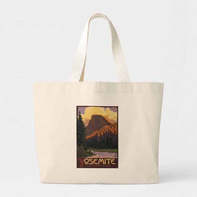 Bolso De Tela Gigante Parque nacional Yosemite - Afiche de viaje de medi (Frente)