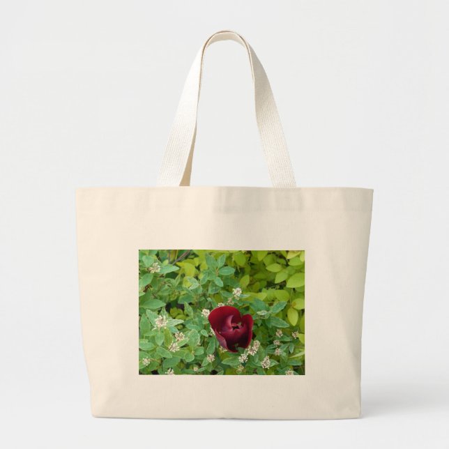 Bolso De Tela Gigante parterre de fleurs au printemps (Frente)