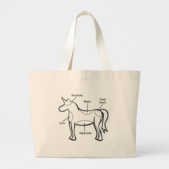 Bolso De Tela Gigante Partes de unicornio (Frente)