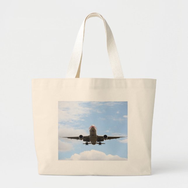 Bolso De Tela Gigante Passenger Plane (Frente)