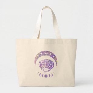 Bolso De Tela Gigante Pastel Watercolor Moon Possum