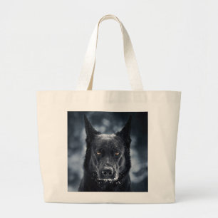 Bolso De Tela Gigante Pastor alemán negro