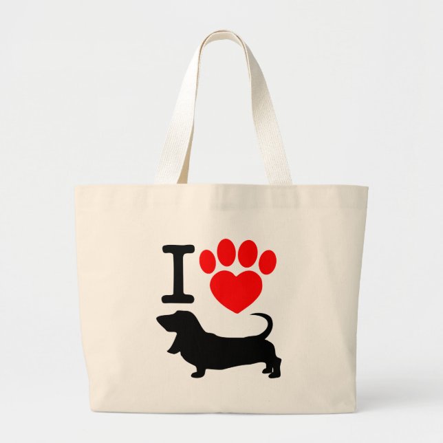 Bolso De Tela Gigante Pata del corazón (Frente)