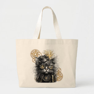 Bolso De Tela Gigante Patas descaradas El gato steampunk funky 