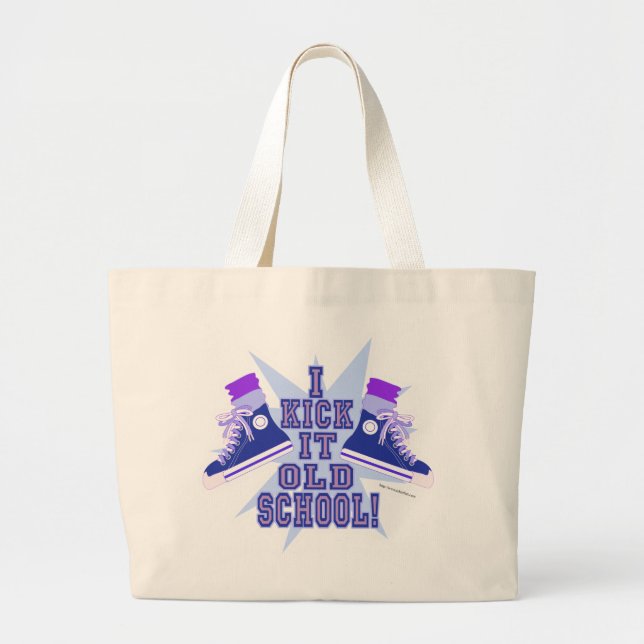 Bolso De Tela Gigante Patear la vieja escuela (Frente)