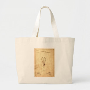 Bolso De Tela Gigante Patente De Bombilla Edison