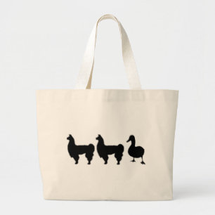 Bolso De Tela Gigante Pato de la llama de la llama
