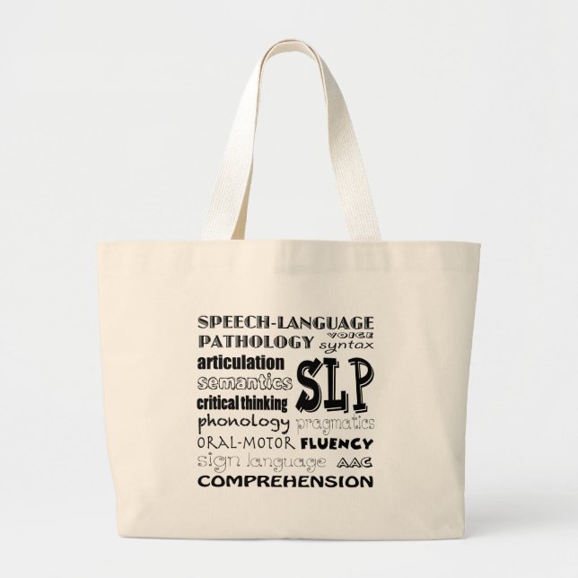 Bolso De Tela Gigante Patólogo de la lengua del discurso (Frente)