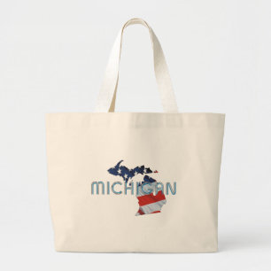 Bolso De Tela Gigante Patriota de Michigan de la CAMISETA