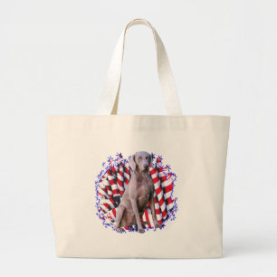 Bolso De Tela Gigante Patriota de Weimaraner