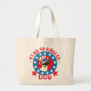 Bolso De Tela Gigante Patriotic Toy Fox Terrier