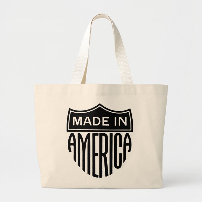 Bolso De Tela Gigante Patriótico Hecho En Estados Unidos Totebag (Frente)