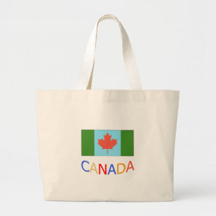 Bolso De Tela Gigante Patriotismo artístico de la bandera de Canadá. Día