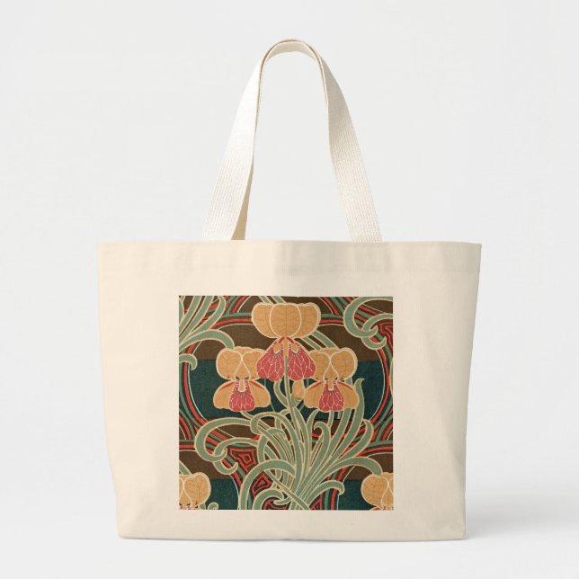 Bolso De Tela Gigante Patrón Art Nouveau n.º 4 en Emporio Moffa (Frente)