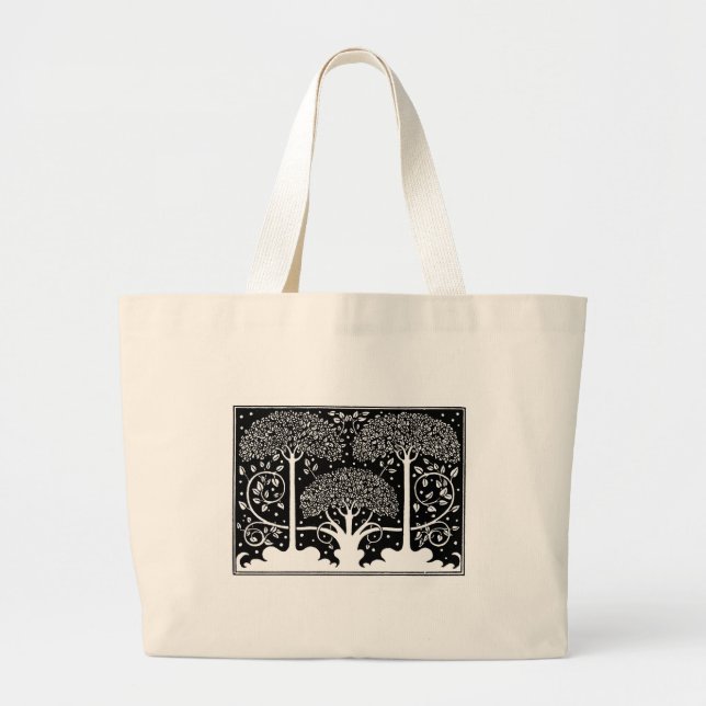 Bolso De Tela Gigante Patrón Beardsley de árbol Art Nouveau (Frente)