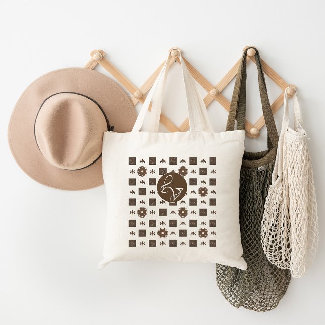 Bolso De Tela Gigante Patrón Boho Checkered (Subido por el creador)