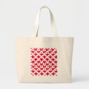 Bolso De Tela Gigante Patrón cardíaco