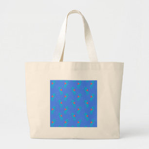 Bolso De Tela Gigante Patrón de caballito de mar azul