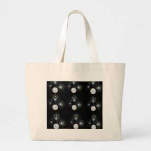 Bolso De Tela Gigante Patrón De Cuadros De Césped Negro Y Blanco,