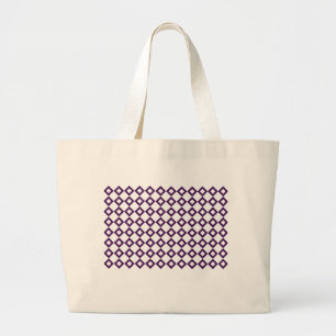 Bolso De Tela Gigante Patrón de diamante blanco y púrpura