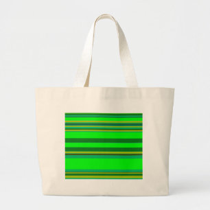 Bolso De Tela Gigante Patrón de diseño personalizado de franja verde col