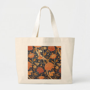 Bolso De Tela Gigante Patrón de flores de fondo de escritorio William Mo