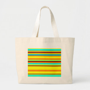 Bolso De Tela Gigante Patrón de franja de diseño personalizado colorido