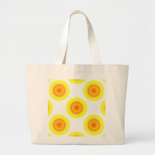 Bolso De Tela Gigante Patrón de girasol personalizado