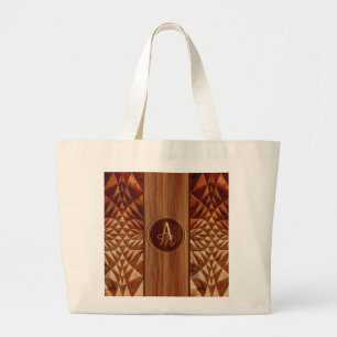 Bolso De Tela Gigante Patrón de madera