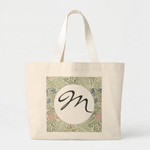 Bolso De Tela Gigante Patrón de papel de escritorio floral de William Mo